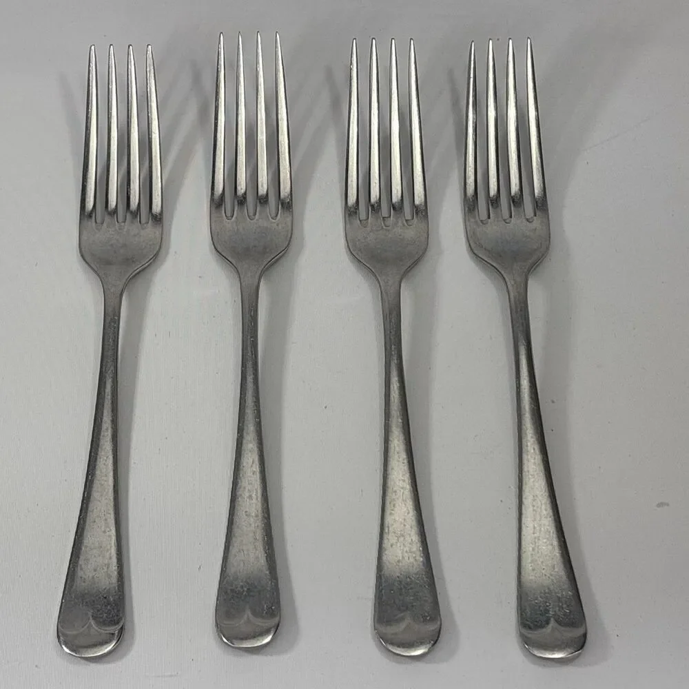 Gentry English Tip Stainless Steel Sheffield England Dinner Forks Set Of 4